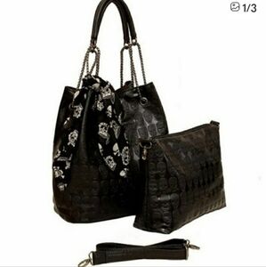 Vintage Gothic Skull Shoulder Bag